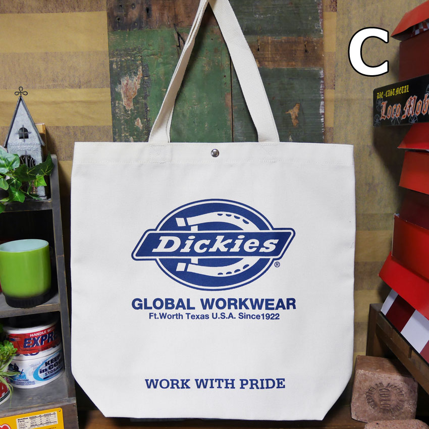 DICKIES キャンバストート LOGO TC CANVAS TOTE BAG ディッキーズ トートバッグ アメリカン雑貨の画像