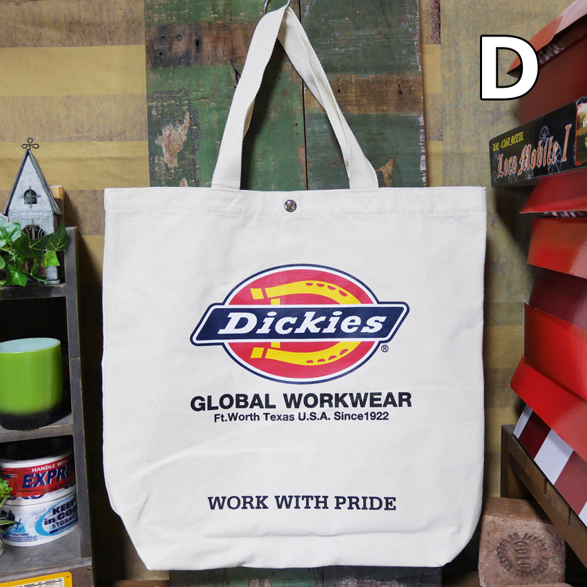 DICKIES キャンバストート LOGO TC CANVAS TOTE BAG ディッキーズ トートバッグ アメリカン雑貨の画像