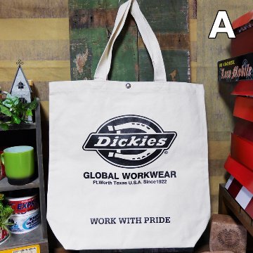 DICKIES キャンバストート LOGO TC CANVAS TOTE BAG ディッキーズ トートバッグ アメリカン雑貨の画像