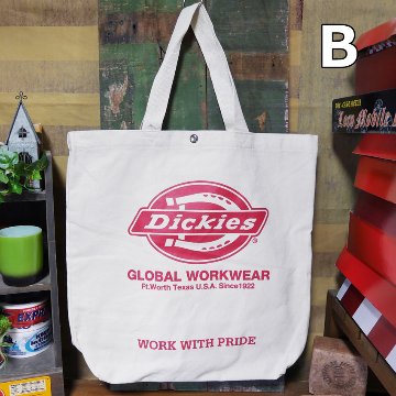 DICKIES キャンバストート LOGO TC CANVAS TOTE BAG ディッキーズ トートバッグ アメリカン雑貨の画像