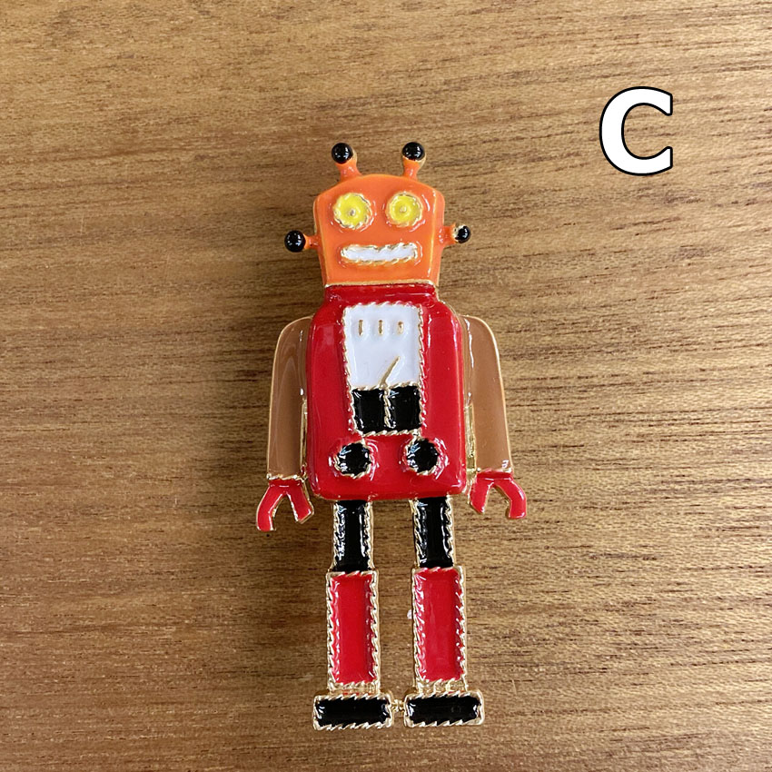 アメリカン アンティーク風 ロボット ブローチ Robot アクセサリー  ピンブローチ　アメリカン雑貨の画像