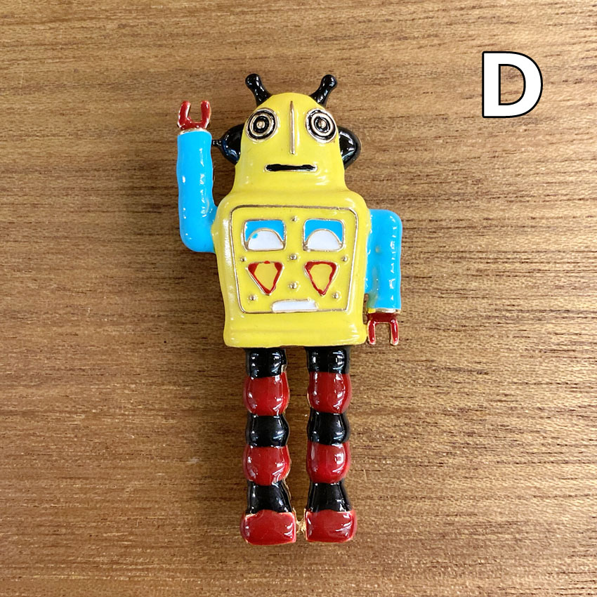 アメリカン アンティーク風 ロボット ブローチ Robot アクセサリー  ピンブローチ　アメリカン雑貨の画像