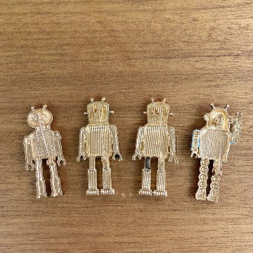 アメリカン アンティーク風 ロボット ブローチ Robot アクセサリー  ピンブローチ　アメリカン雑貨の画像
