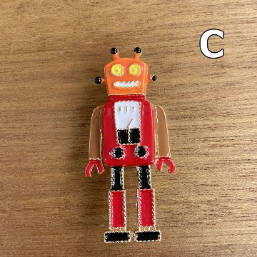 アメリカン アンティーク風 ロボット ブローチ Robot アクセサリー  ピンブローチ　アメリカン雑貨の画像