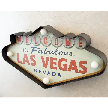 ネオンサイン アメリカンクラシック LED Sign WELCOME LAS VEGAS ウェルカム ラスベガス アメリカンインテリアの画像