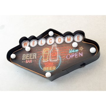 ネオンサイン アメリカンクラシック LED Sign WELCOME BEER BAR ウェルカム ビアバー ウェルカム ラスベガス アメリカンインテリアの画像