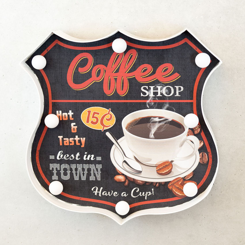 ネオンサイン アメリカンクラシック LED Sign WELCOMEコーヒーショップ ウェルカム  アメリカンインテリアの画像