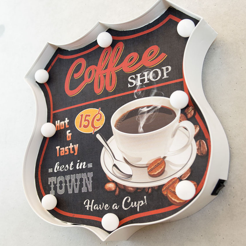 ネオンサイン アメリカンクラシック LED Sign WELCOMEコーヒーショップ ウェルカム  アメリカンインテリアの画像