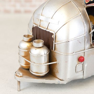 ヴィンテージカー ホットドッグ トレーラー ブリキのおもちゃ Hotdog フードトラック ブリキ製自動車 アメリカン雑貨の画像