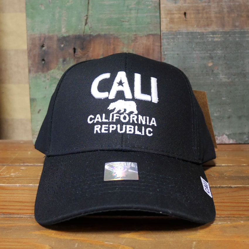 カリフォルニア キャップ CALI ソリッド ブラック CALIFORNIA REPUBLIC CALI 帽子 アメカジ アメリカン雑貨の画像
