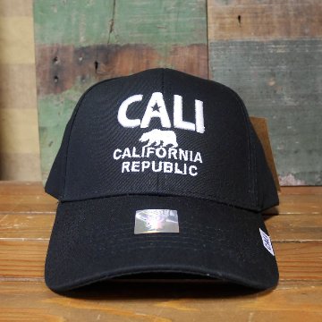 カリフォルニア キャップ CALI ソリッド ブラック CALIFORNIA REPUBLIC CALI 帽子 アメカジ アメリカン雑貨の画像