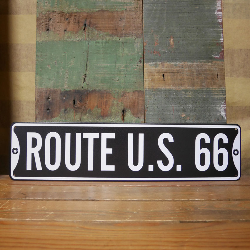  ルート66プレート ROUTE66 ブリキ看板 横長 サインプレート インテリア アメリカン雑貨　の画像