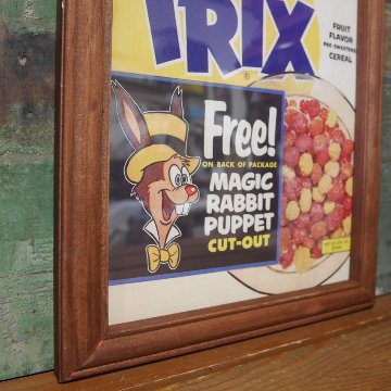 TRIX インテリアピクチャー トリックス シリアル ヴィンテージ ポスター ウッデン フレーム インテリア額　アメリカン雑貨の画像