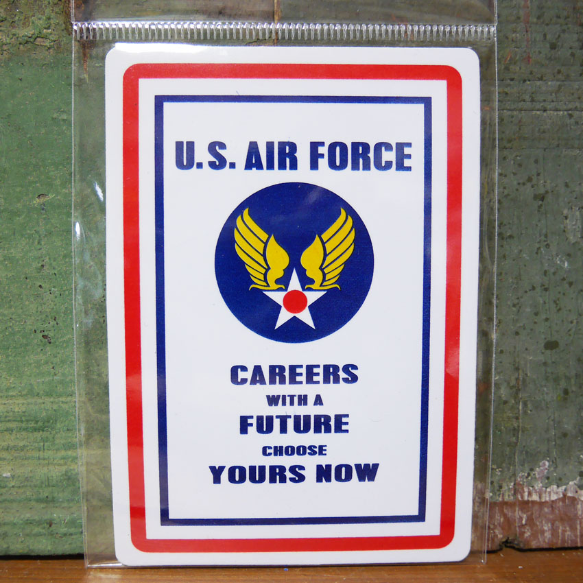 USAF Square ステッカー シール エアフォース U.S. AIR FORCE  ミリタリー  アメリカン雑貨の画像