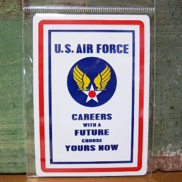 USAF Square ステッカー シール エアフォース U.S. AIR FORCE  ミリタリー  アメリカン雑貨の画像