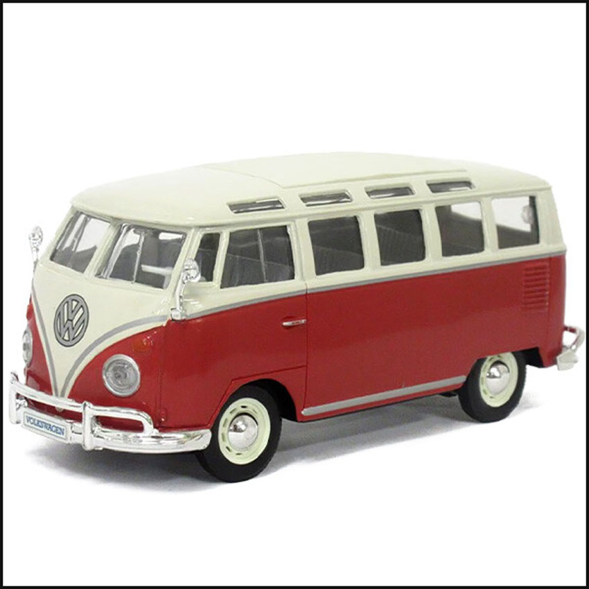 フォルクスワーゲン バス Maisto 1/25 レトロミニカー VOLKSWAGEN VAN SAMBA  アメリカン雑貨の画像