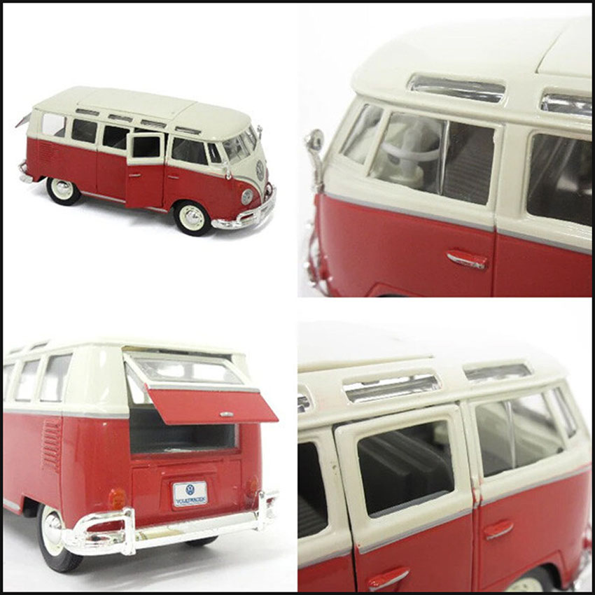 フォルクスワーゲン バス Maisto 1/25 レトロミニカー VOLKSWAGEN VAN SAMBA  アメリカン雑貨の画像
