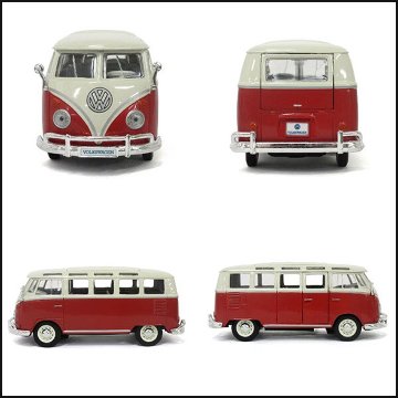 フォルクスワーゲン バス Maisto 1/25 レトロミニカー VOLKSWAGEN VAN SAMBA  アメリカン雑貨の画像