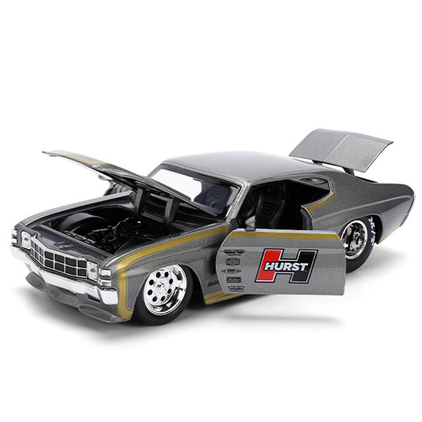 シェビー シェベル SS HURST 1971 Chevy Chevelle SS 1/24 レトロミニカー シボレー JADA TOYS BTM アメリカン雑貨の画像