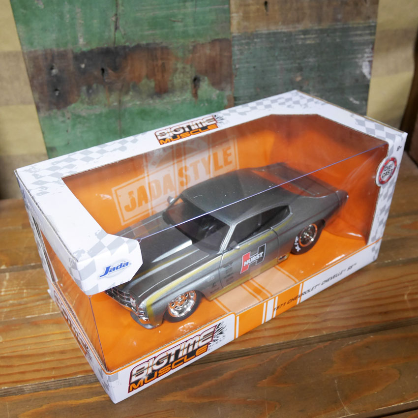 シェビー シェベル SS HURST 1971 Chevy Chevelle SS 1/24 レトロミニカー シボレー JADA TOYS BTM アメリカン雑貨の画像