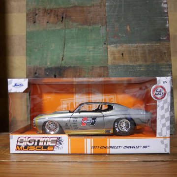 シェビー シェベル SS HURST 1971 Chevy Chevelle SS 1/24 レトロミニカー シボレー JADA TOYS BTM アメリカン雑貨の画像