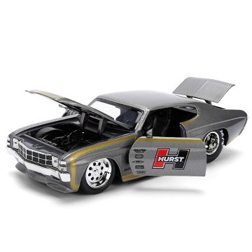 シェビー シェベル SS HURST 1971 Chevy Chevelle SS 1/24 レトロミニカー シボレー JADA TOYS BTM アメリカン雑貨の画像