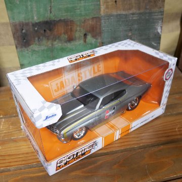 シェビー シェベル SS HURST 1971 Chevy Chevelle SS 1/24 レトロミニカー シボレー JADA TOYS BTM アメリカン雑貨の画像