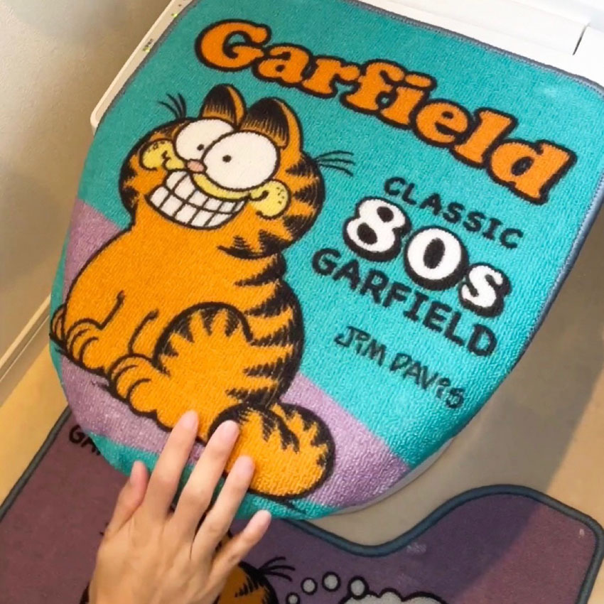 ガーフィールド トイレマット＆トイレカバー トイレタリー アメリカン雑貨の画像