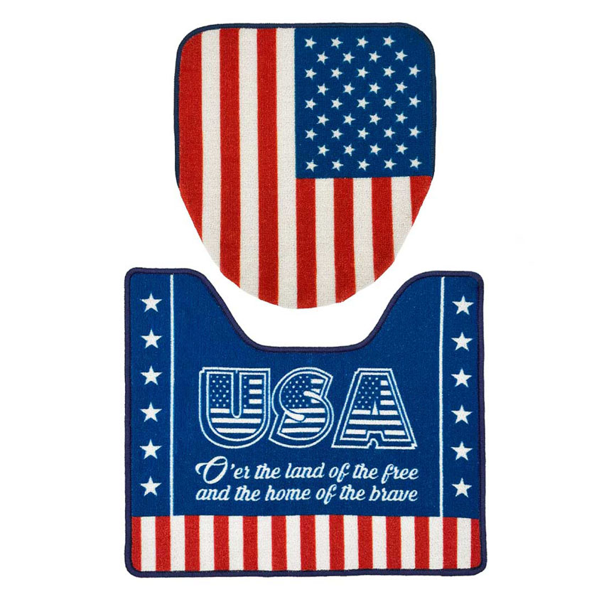 USA 星条旗 トイレマット＆トイレカバー トイレタリー アメリカン雑貨の画像