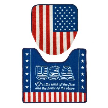 USA 星条旗 トイレマット＆トイレカバー トイレタリー アメリカン雑貨の画像
