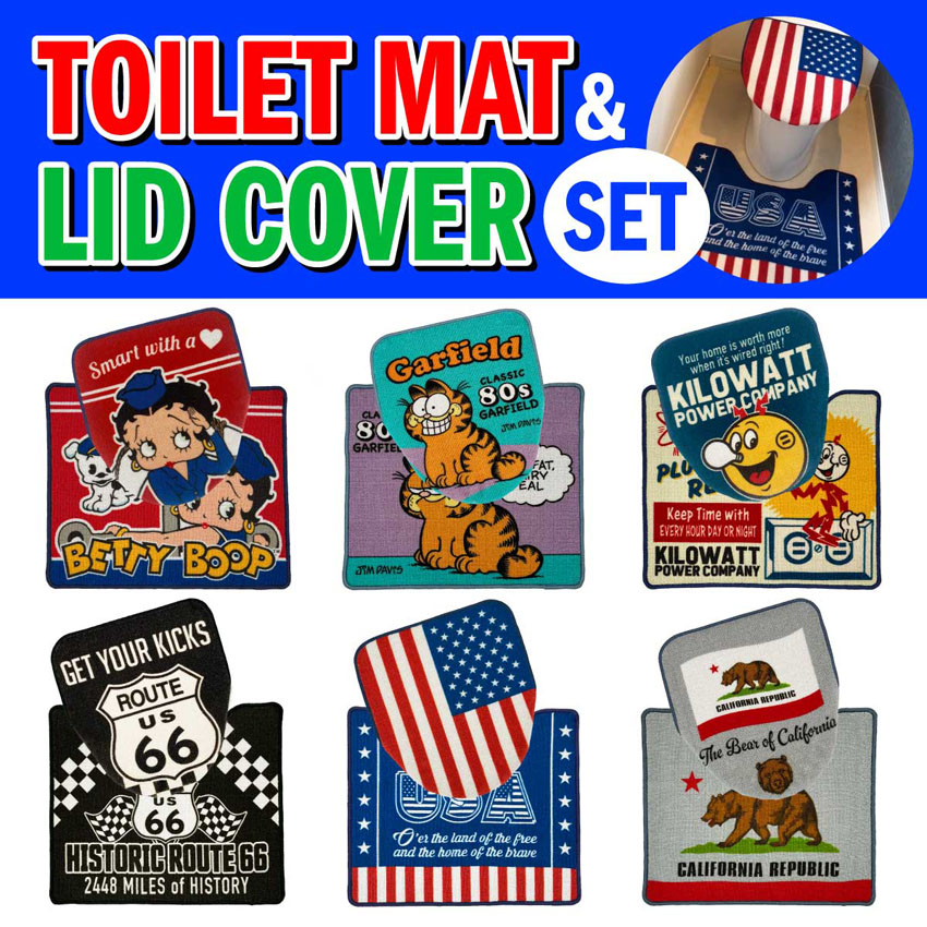 CALIFORNIA REPUBLIC トイレマット＆トイレカバー トイレタリー アメリカン雑貨の画像