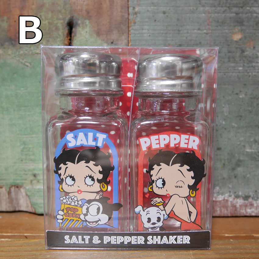 アメリカンダイナー ソルト＆ペッパー シェイカー SALT&PEPPER SHAKER ベティブープ ガーフィールドキッチングッズ アメリカ雑貨の画像