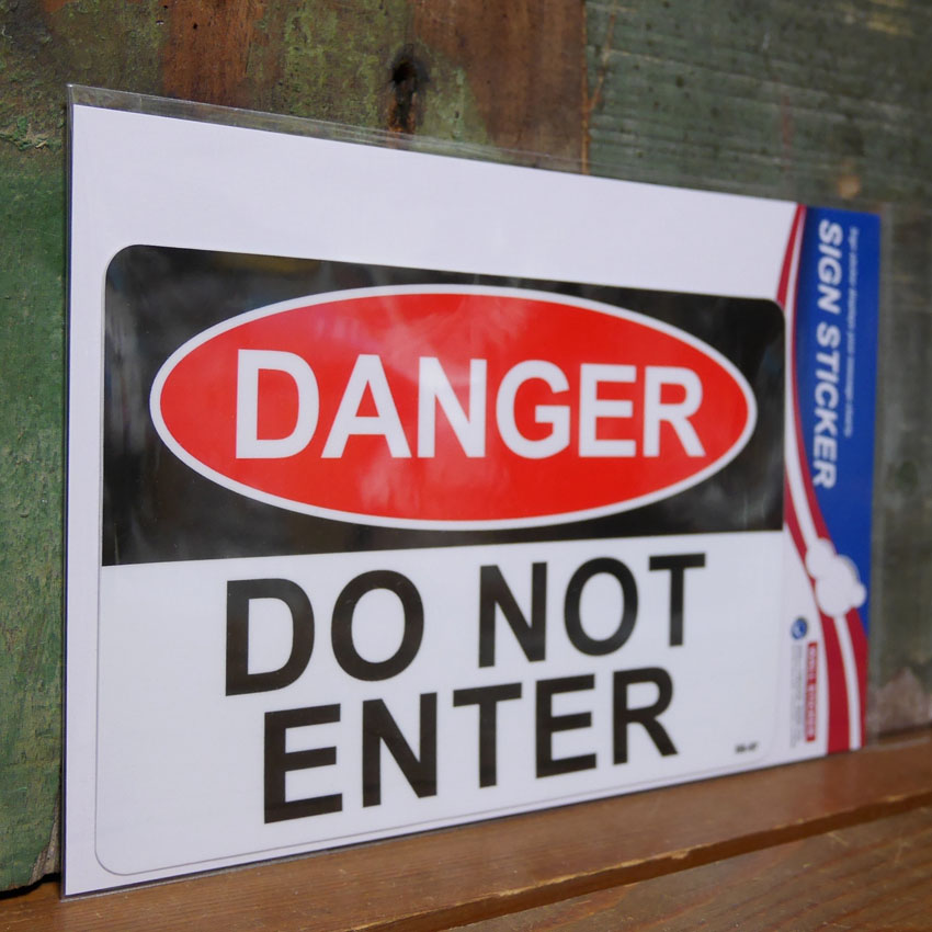 DANGER ウォールサイン ステッカー DO NOT ENTER 立入禁止 シール デンジャー SIGN STICKERアメリカン雑貨の画像