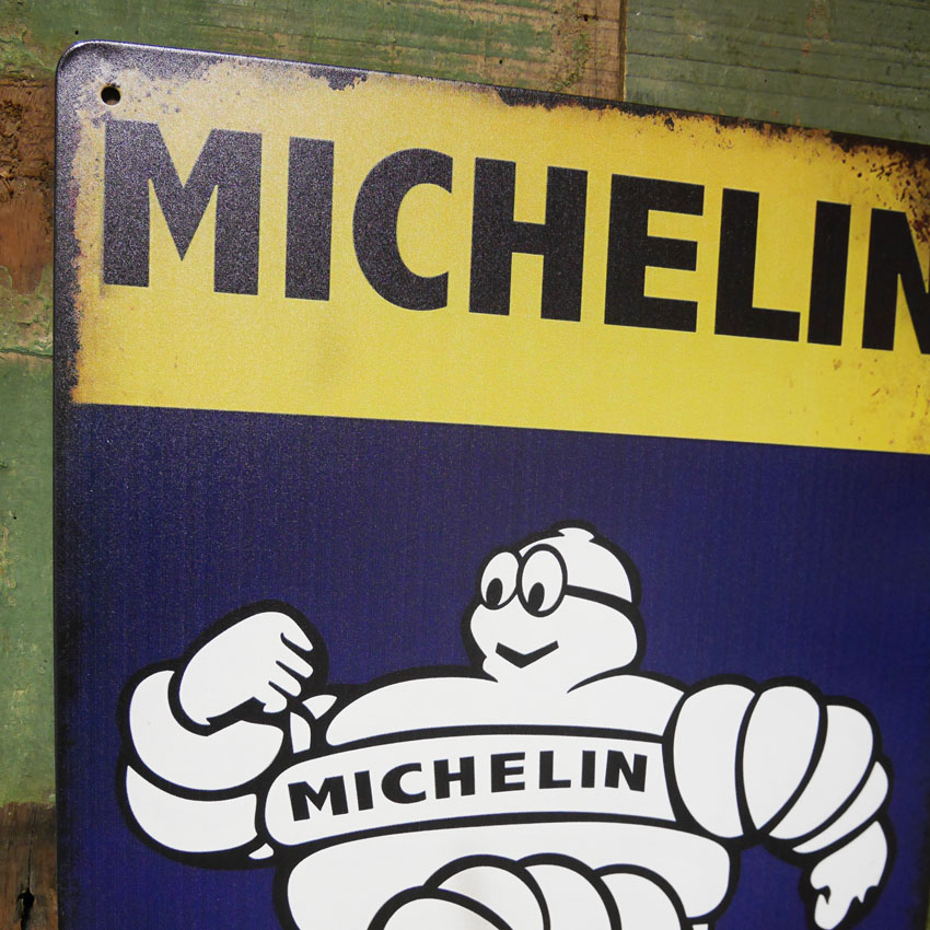 MICHELIN メタルサイン ビンテージ風 ミシュランタイヤ ブリキ看板 インテリア　アメリカン雑貨の画像