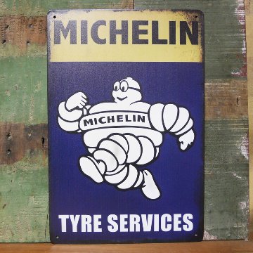 MICHELIN メタルサイン ビンテージ風 ミシュランタイヤ ブリキ看板 インテリア　アメリカン雑貨の画像