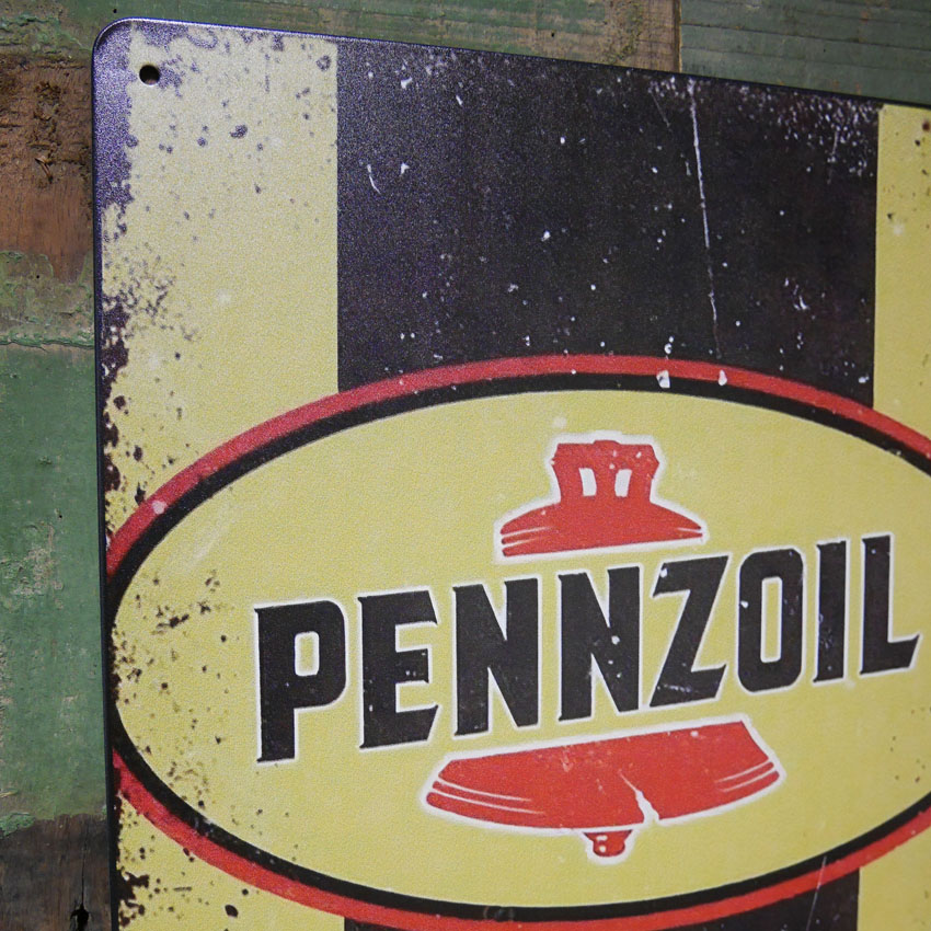 PENNZOIL アメリカンサインボード USA SIGN MOTOR OIL インテリア ペンズオイル A4サイズ  アメリカン雑貨の画像