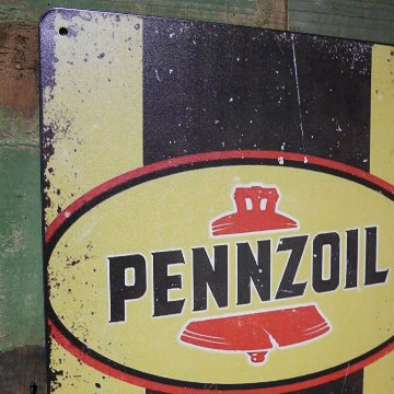 PENNZOIL アメリカンサインボード USA SIGN MOTOR OIL インテリア ペンズオイル A4サイズ  アメリカン雑貨の画像
