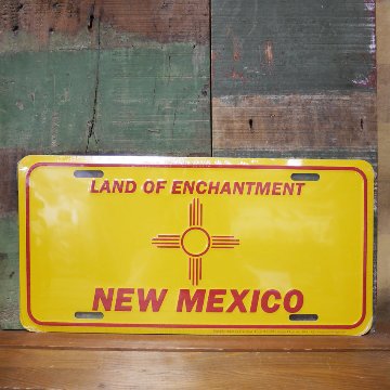 ニューメキシコ アルミニウム サイン コマーシャルプレート LICENSE PLATE NEW MEXICO FLAG ブリキ看板 CMプレート アメリカン雑貨の画像