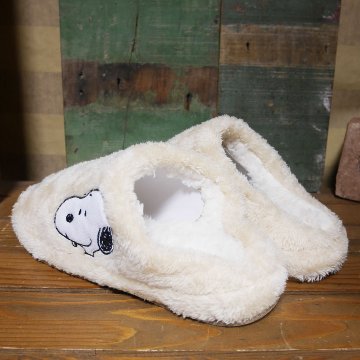  スヌーピー ボアルームシューズ SNOOPY スリッパ 裏ボア 暖か　インテリア雑貨の画像