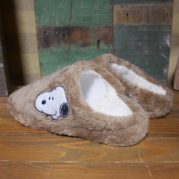  スヌーピー ボアルームシューズ SNOOPY スリッパ 裏ボア 暖か　インテリア雑貨の画像