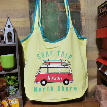 ホロイムアバッグ バス ハワイアン エコバッグ BUS  カヒコ kahiko ショッピングバッグの画像