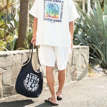 ホロイムアバッグ ハイビスカス ハワイアン エコバッグ  カヒコ kahiko ショッピングバッグの画像