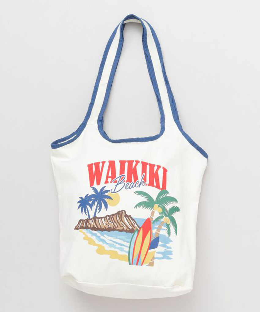 ホロイムアバッグ ワイキキ ハワイアン エコバッグ WAIKIKI  カヒコ kahiko ショッピングバッグの画像