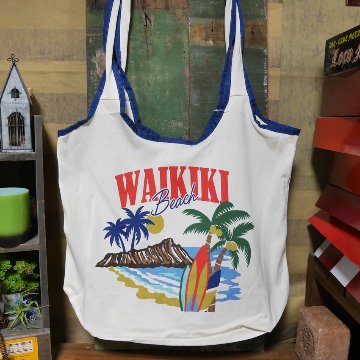 ホロイムアバッグ ワイキキ ハワイアン エコバッグ WAIKIKI  カヒコ kahiko ショッピングバッグの画像