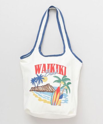 ホロイムアバッグ ワイキキ ハワイアン エコバッグ WAIKIKI  カヒコ kahiko ショッピングバッグの画像