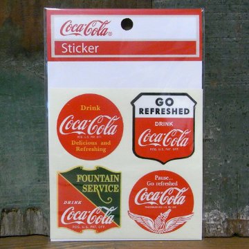コカコーラ ステッカー COCACOLA DRINK STICKERS　ステッカー シール アメリカン雑貨画像