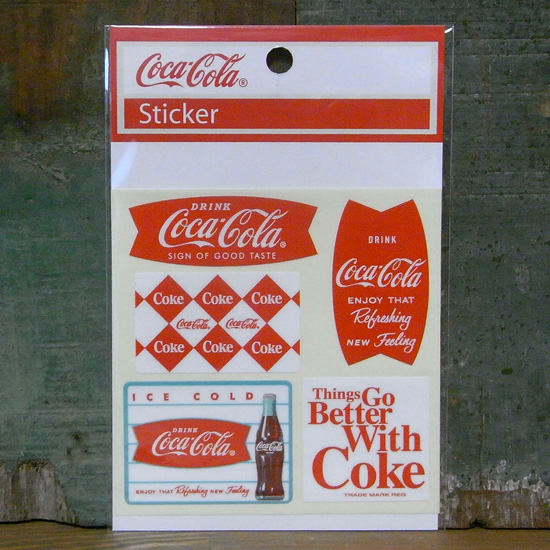 コカコーラ ステッカー COCACOLA DRINK STICKERS　ステッカー シール アメリカン雑貨画像