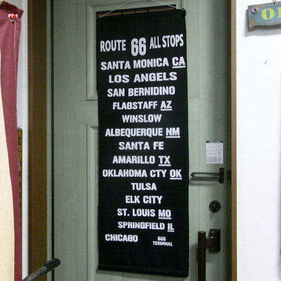 ルート66 フラッグ タペストリー アメリカン雑貨の画像