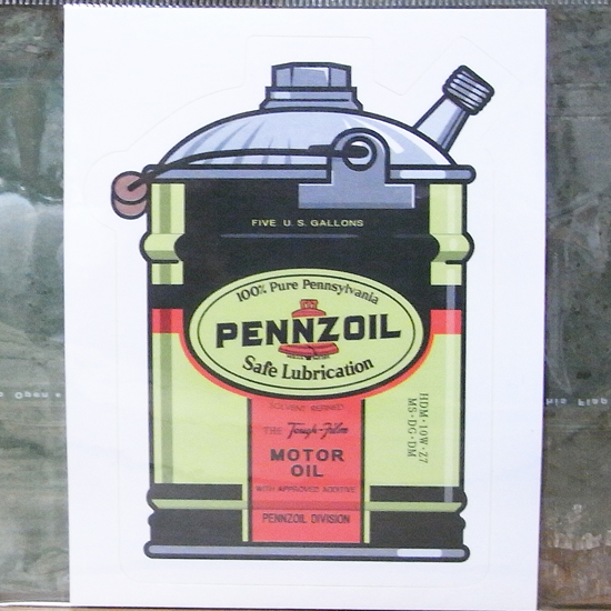 ペンゾイル オールドガロン缶 ステッカーシール　アメリカン雑貨画像