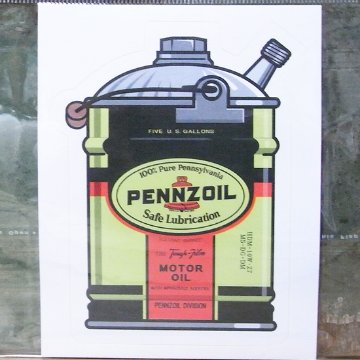 ペンゾイル オールドガロン缶 ステッカーシール　アメリカン雑貨画像